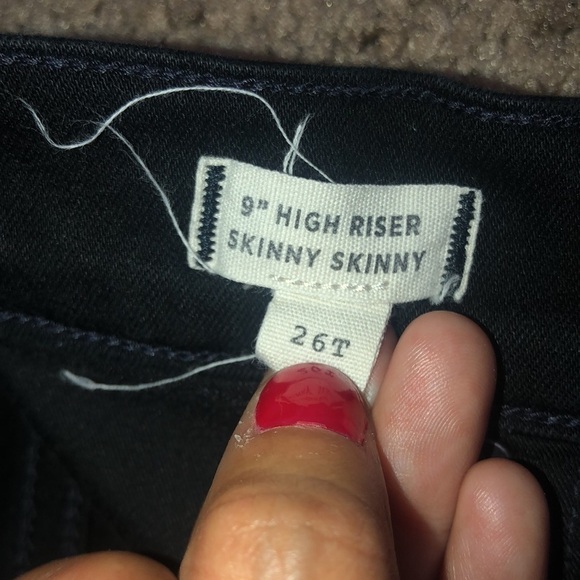 Madewell 9" Skinny Skinny High Riser Jeans Black Frost 26 Tall - Picture 13 of 14